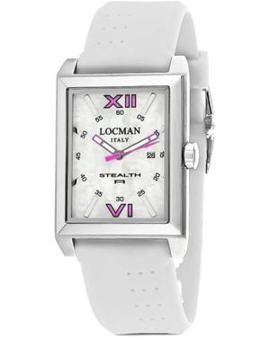 LOCMAN Stealth R Rectangle-Frame 44Mm Watch - White