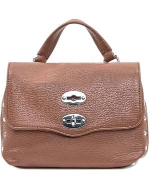 Zanellato Baby Postina Studded Cross Body Bag - Brown