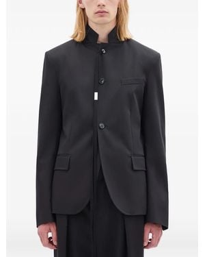 Ann Demeulemeester Button-Up Blazer - Blue