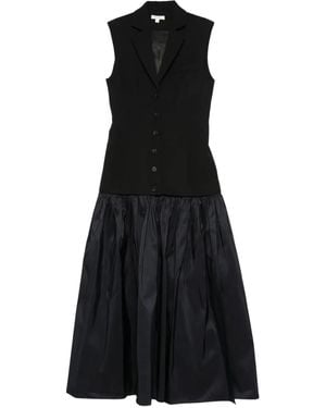 DIOTIMA Panelled Button-Up Midi Dress - Black