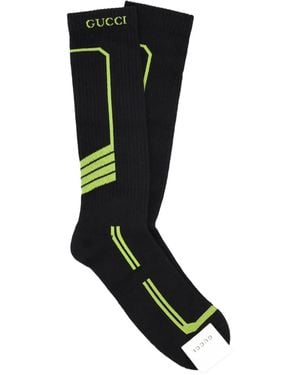 Gucci Embroidered Socks - Black