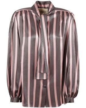 Valentino Garavani Striped Long-Sleeve Shirt - Black