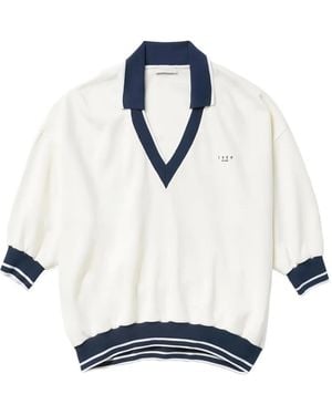 1989 STUDIO Pullover mit V-Ausschnitt - Weiß