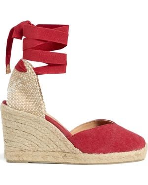 Castañer 90Mm Chiara Wedge Espadrille - Red