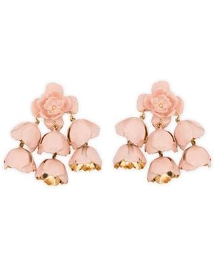Chloé Pendientes Bouquet Con Diseño Floral - Rosa