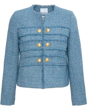WEILL PARIS Veste En Tweed À Franges - Bleu