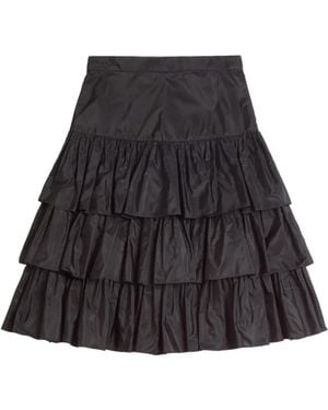 Valentino Garavani Ruffled Taffeta Skirt - Black