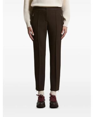 Peserico Zip-Detail Tapered Trousers - Brown