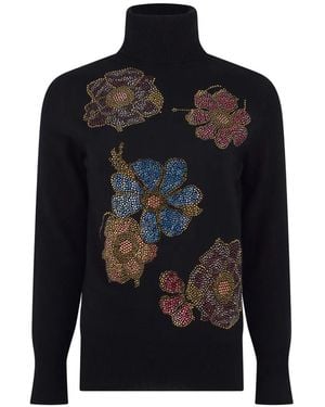 Libertine Fleur D'Or Turtleneck Jumper - Blue