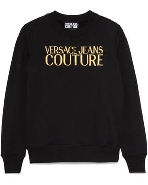 Versace Jeans Couture Logo-Embroidered Sweatshirt - Black