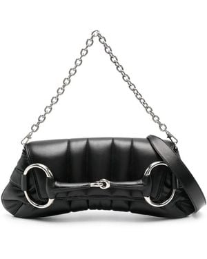 Gucci ホースビット チェーン ショルダーバッグ M - ブラック