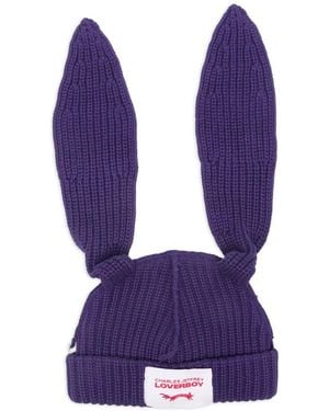 Charles Jeffrey Ears Beanie Hat - Purple