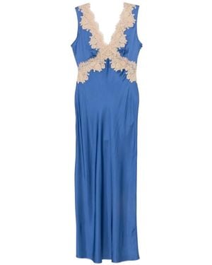 RIXO London Lysandra Lace-Trim Maxi Dress - Blue
