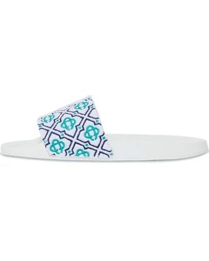 CASABLANCA Monogram Flip Flops - White