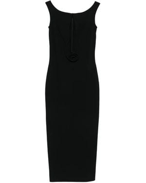 Magda Butrym Rosette-Detail Cut-Out Maxi Dress - Black