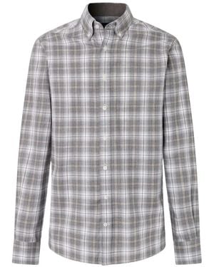 Hackett Check Long-Sleeve Shirt - Gray