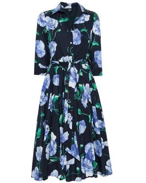 LAVI COUTURE Spritz Midi Dress - Blue