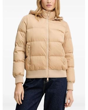 ARMANI EXCHANGE ロゴパッチ フーデッドジャケット - ブルー