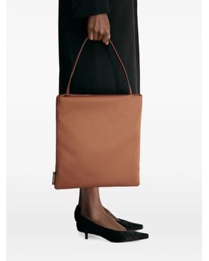 Loulou de Saison Anthea Satin-Finish Tote Bag - Black