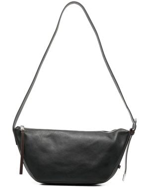 Paul Smith Grained Leather Messenger Bag - Black