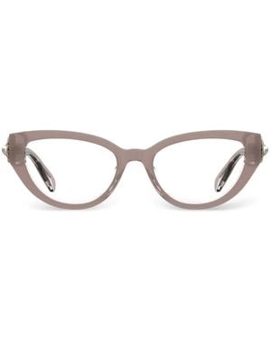 Moschino Cat-Eye Full-Rim Glasses - White