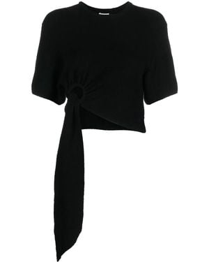 Nanushka Top Davita asimétrico - Negro