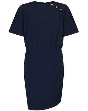 Liu Jo Robe Asymétrique À Boutons Décoratifs - Blue