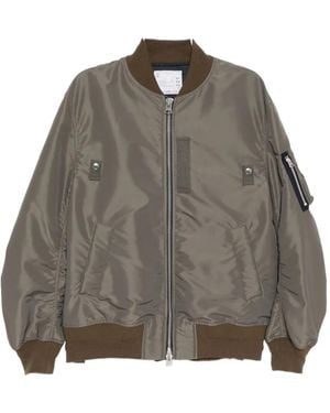Sacai Twill Bomber Jacket - Grey