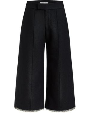 Contessa Mills Salem Frayed-Hem Trousers - Black