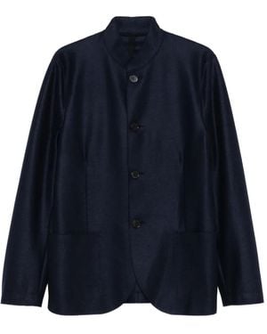 Harris Wharf London Nehur Jacke mit Mandarinkragen - Blau