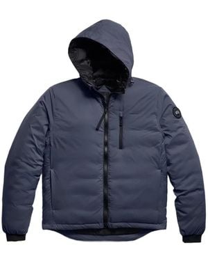 Canada Goose Plumífero Con Capucha Y Logo - Azul