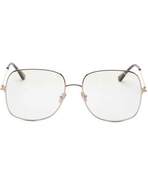 Tom Ford Geometric-Frame Glasses - Natural