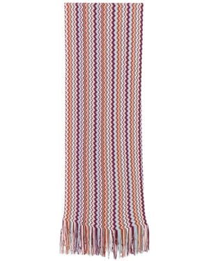 Missoni Schal Mit Fransen - Lila