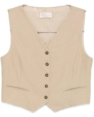 iBlues V-Neck Button-Up Waistcoat - Natural