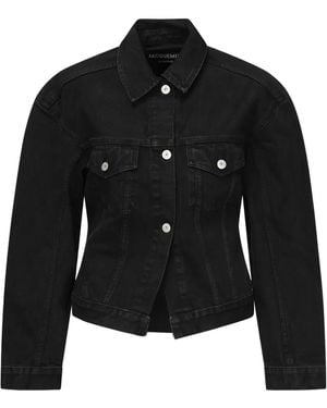 Jacquemus Giacca Denim Con Bottoni - Nero