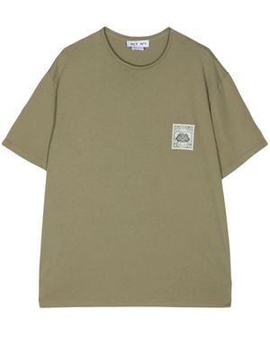 Act No1 Logo-Print Cotton T-Shirt - Green