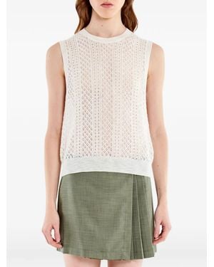 ViCOLO Pointelle-Knit Sleeveless Top - Multicolour