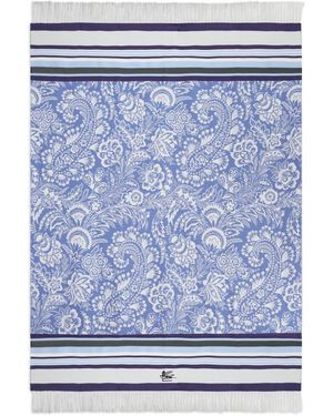 Etro Paisley-Print Beach Towel - Blue