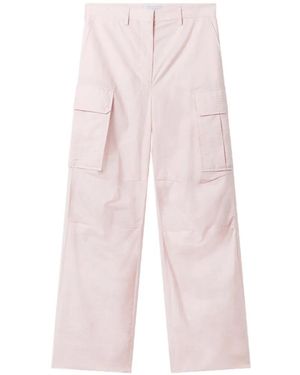 Stella McCartney Ribbon-Trimmed Cargo Trousers - Pink