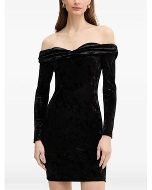 Guess Off-Shoulder Long-Sleeve Dress - Black