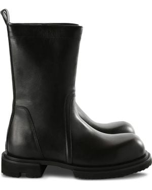 Rick Owens Leather Boots - Black
