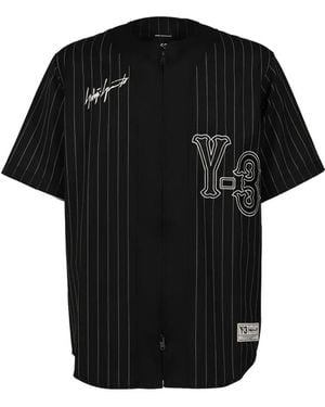 Y-3 Elite Pinstripe Baseball Shirt - Black