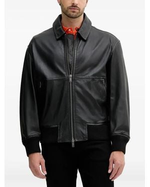 BOSS Leather Jacket - Black
