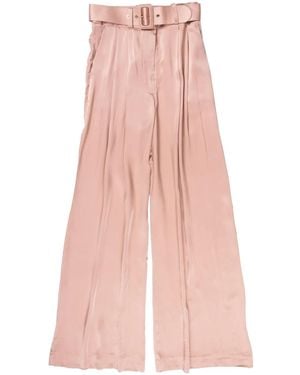 Zimmermann Silk Palazzo Trousers - Pink