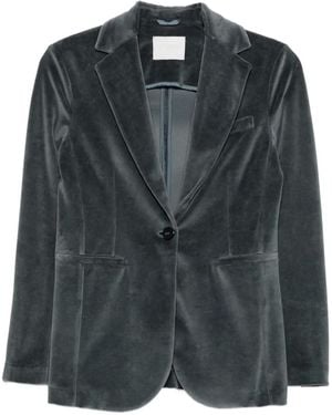 Circolo 1901 Velvet Single-Breasted Jacket - Grey