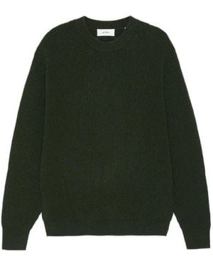 Les Deux Ribbed-Knit Crew-Neck Jumper - Green
