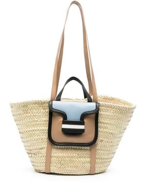 Pierre Hardy Raffia Bucket Bag - Natural