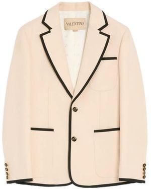 Valentino Garavani Single-Breasted Blazer - Natural