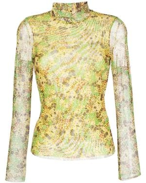 Ted Baker Lennix Floral-Print Top - Yellow