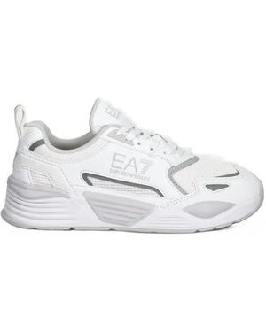 EA7 Sneakers Con Inserti E Logo - Bianco